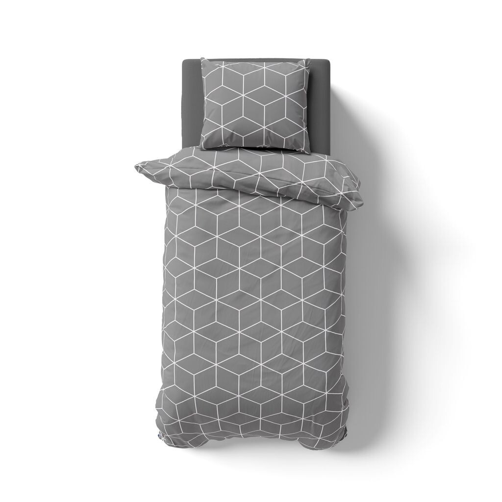

Постельное белье Renforcé design, 2 предмета 155x220 + комплект подушек 80x80 см, 100% хлопок, на молнии с геометрическим кубом Müskaan