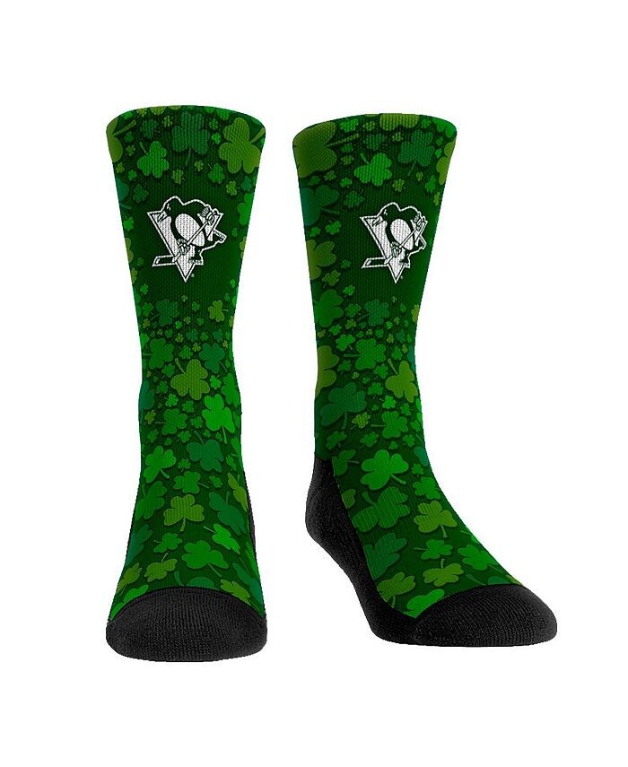 

Мужские и женские носки Pittsburgh Penguins St. Patty's Day Shamrock Crew Socks Rock 'Em, зеленый