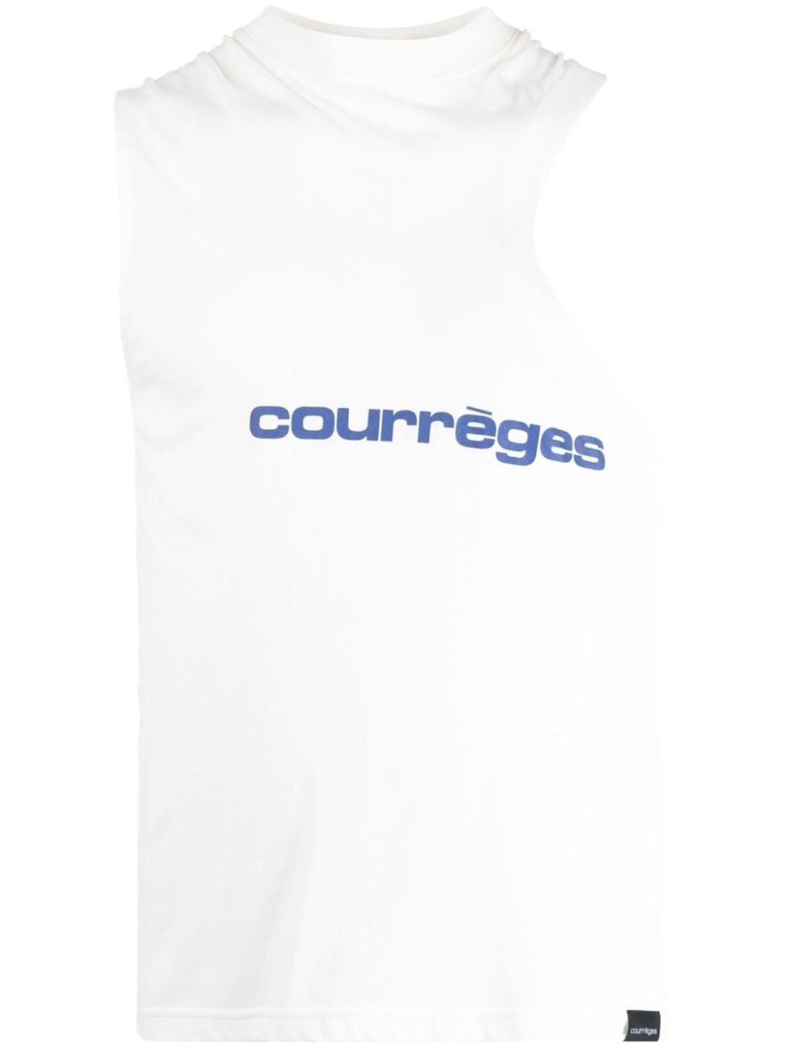 

Courrèges топ с логотипом, белый