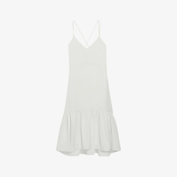 

Атласное платье миди roya с оборками Claudie Pierlot, цвет naturels