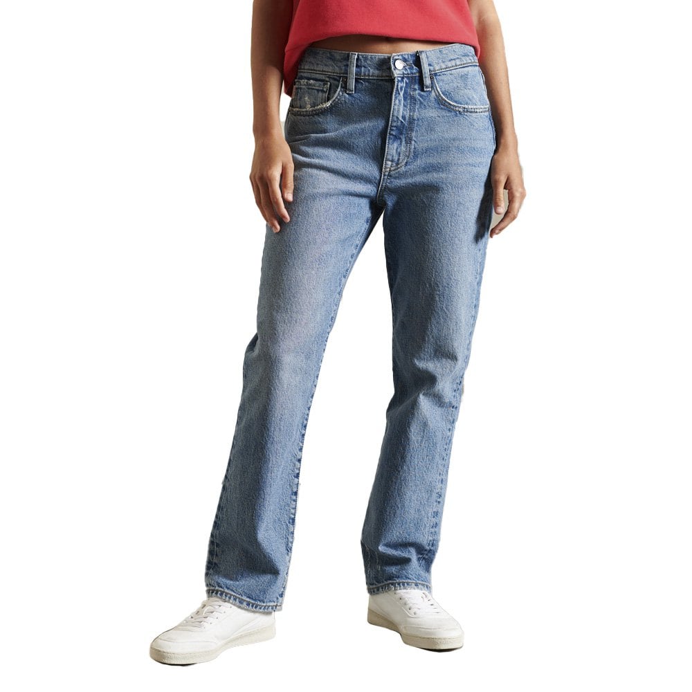 

Джинсы Superdry High Rise Straight, синий