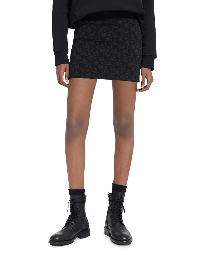

Жаккардовая мини-юбка с логотипом The Kooples