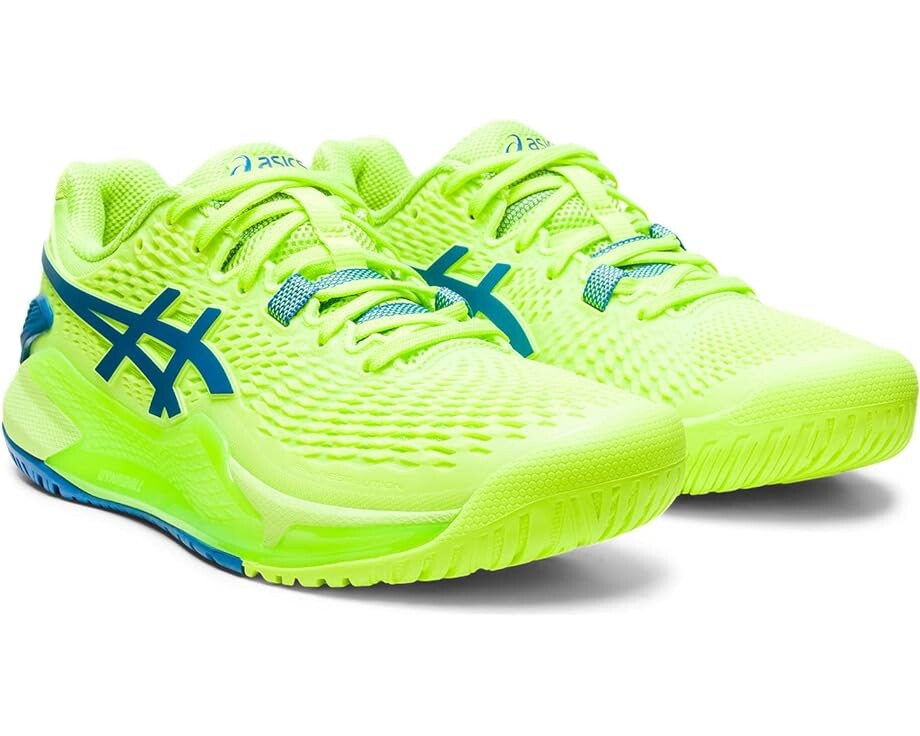 Кроссовки ASICS Gel-Resolution 9, цвет Hazard Green/Reborn Blue