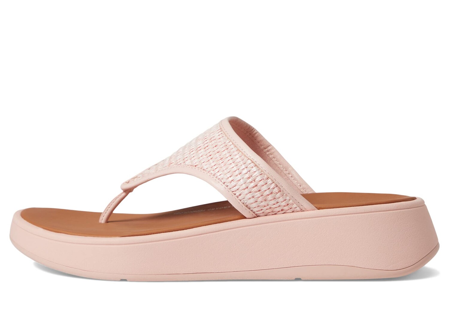 

Сандалии FitFlop F-Mode Woven-Raffia Flatform Toe Post Sandals