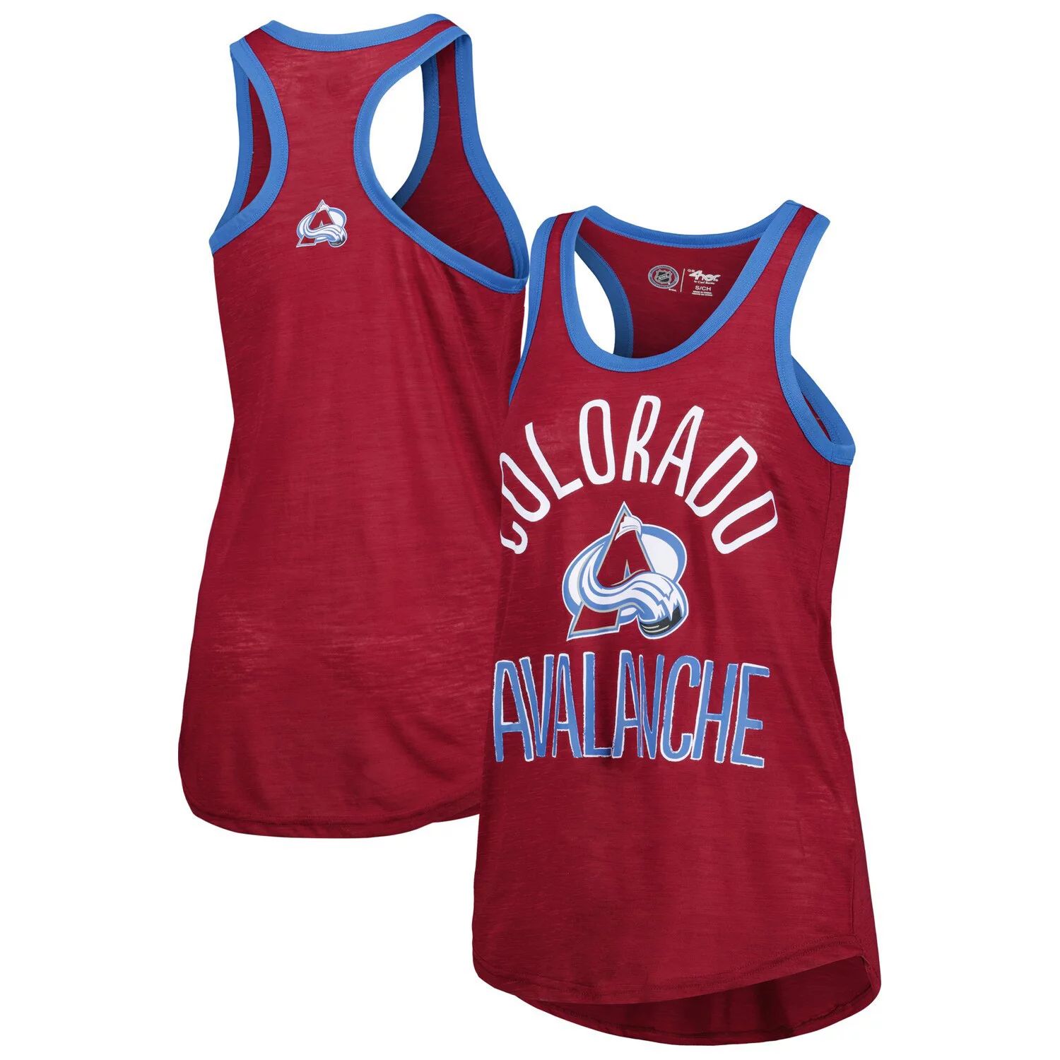 

Женская майка G-III 4Her от Carl Banks Burgundy Colorado Avalanche First Base Racerback с овальным вырезом G-III