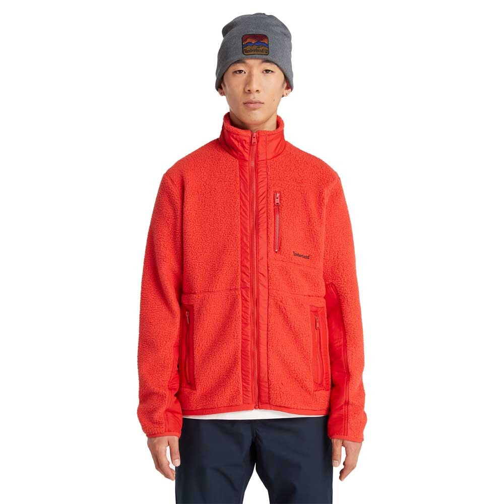 

Толстовка на молнии Timberland Mix Media Sherpa, оранжевый