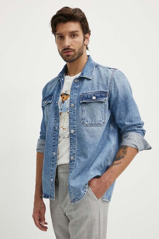 

Джинсовая рубашка RELAXED OVERSHIRT Pepe Jeans, синий