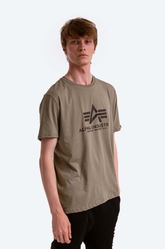 

Базовая футболка из хлопка Alpha Industries, зеленый