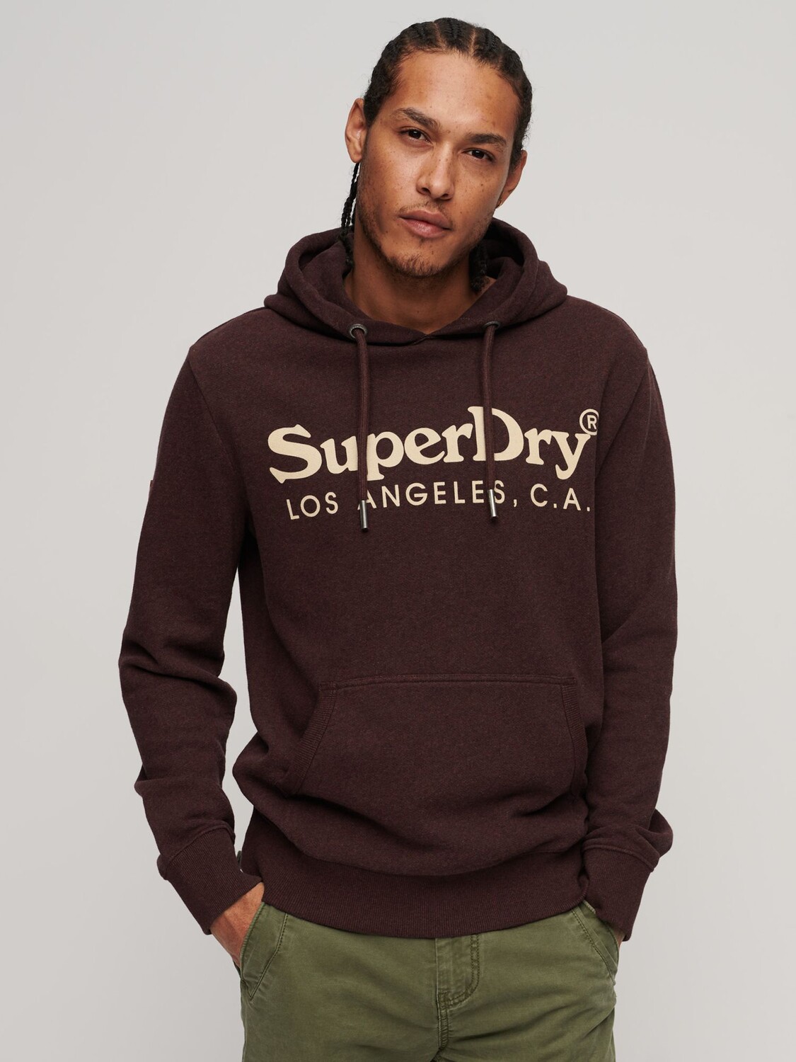 

Толстовка с логотипом Venue Classic Superdry, бордовый, Красный
