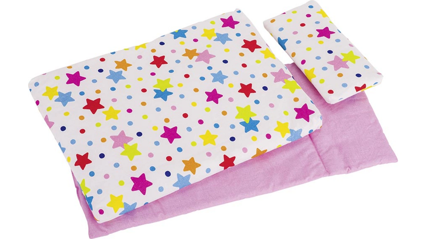 Goki Постельное белье для куклы звезды набор коняша кроватка постельное белье серия звездный единорог квр12