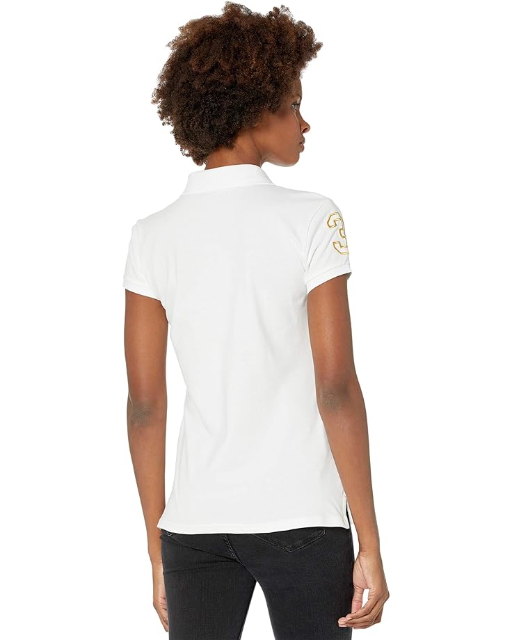 

Поло U.S. POLO ASSN. USPA Metallic Print Polo, цвет White/Gold