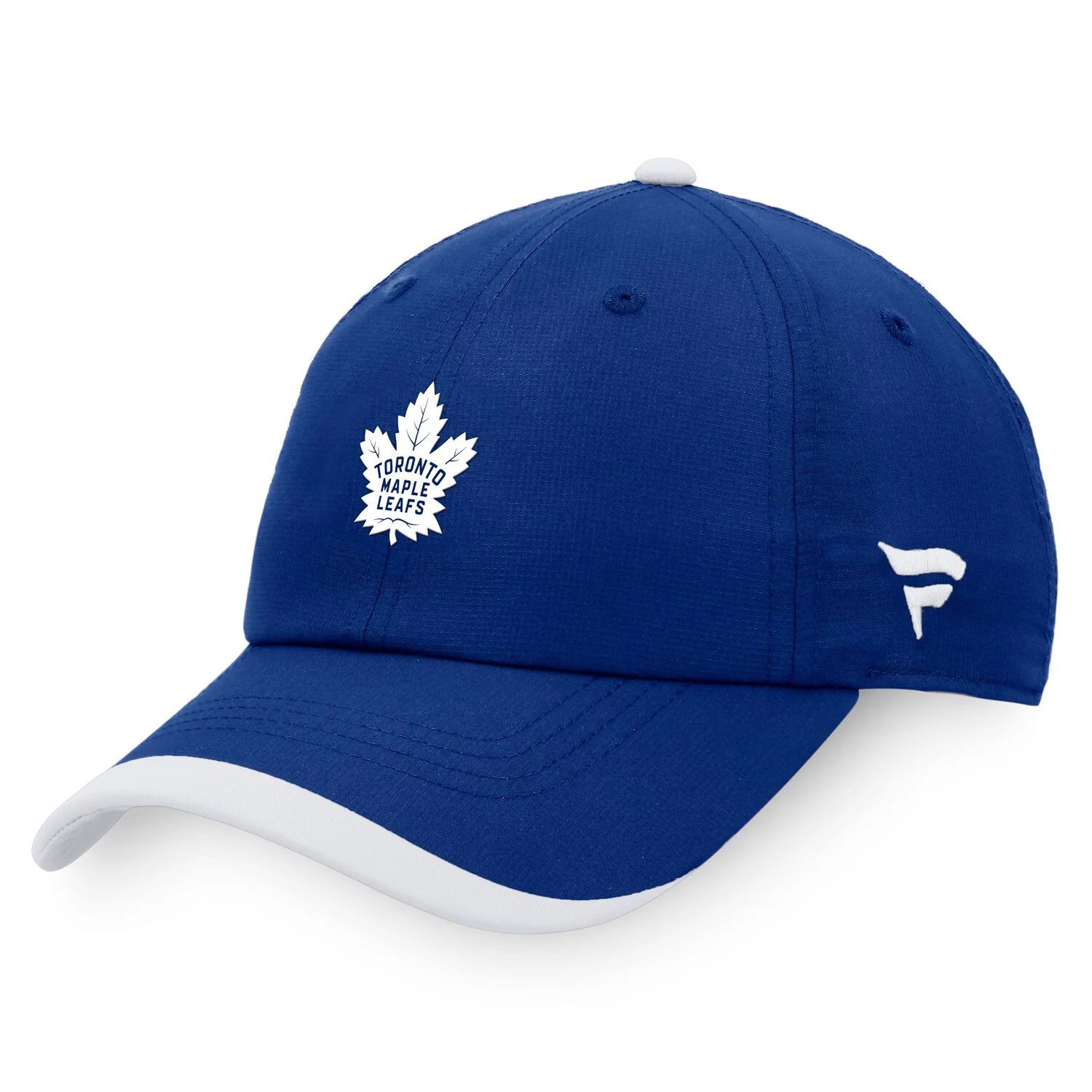 

Мужская регулируемая шапка с логотипом Fanatics синего цвета Toronto Maple Leafs Authentic Pro Rink Pinnacle