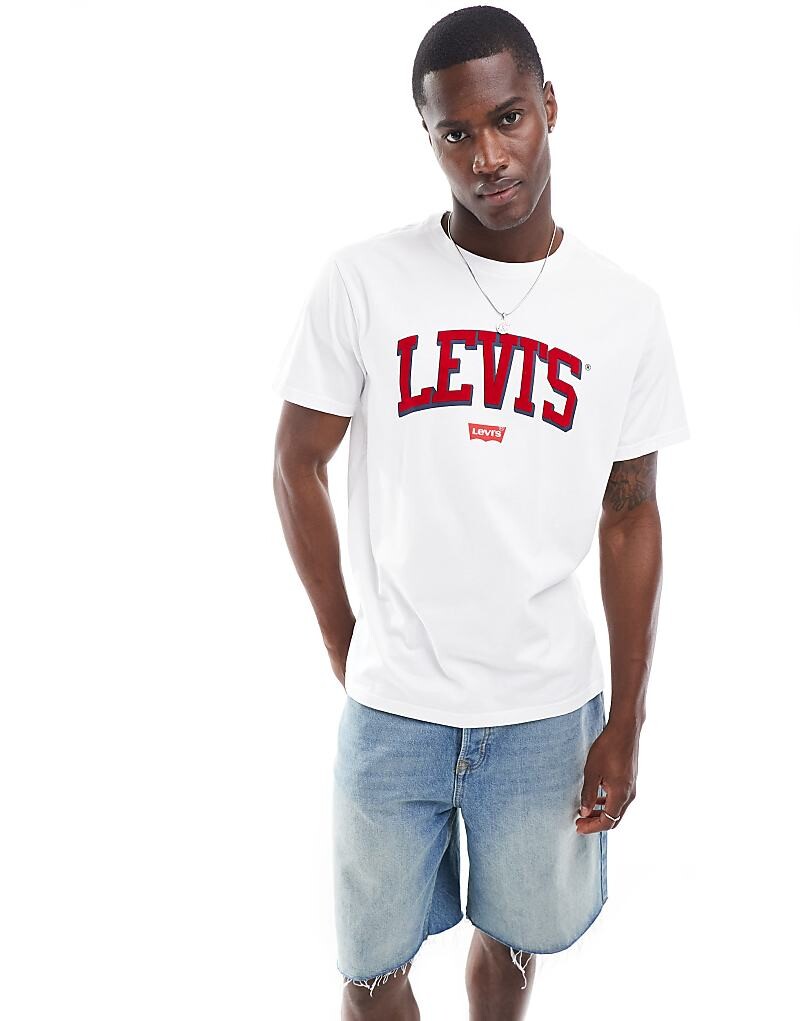 

Белая футболка свободного кроя с логотипом Levi's