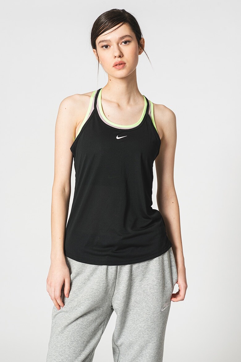 

Фитнес-Топ с технологией Dri-Fit и вырезом на спине Nike, черный