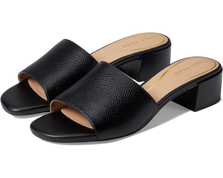 

Туфли Cole Haan Calli Single Band Block Heel Sandal 40 mm, черная кожа