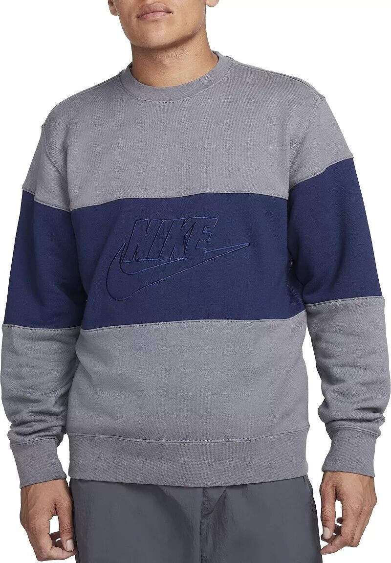 

Мужская толстовка с круглым вырезом Nike Club Fleece+ French Terry с цветными блоками
