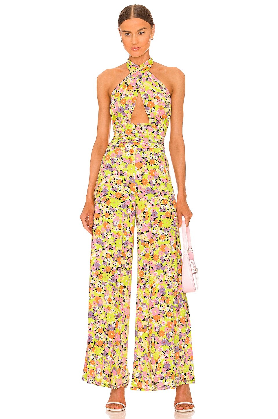 

Комбинезон AFRM Pamela Slinky, цвет Spring Lime Ditsy