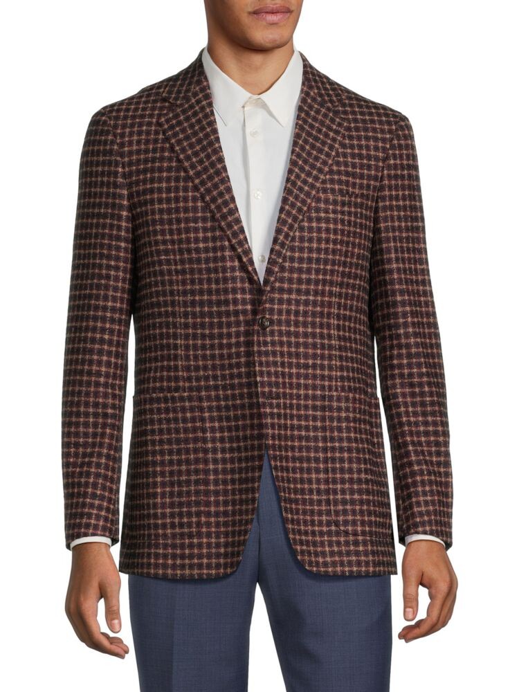 

Спортивная куртка Cupro в клетку Canali, цвет Red Blue