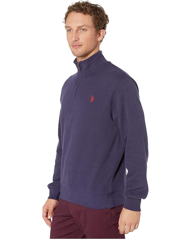 

Свитер U.S. POLO ASSN. 1/4 Zip Flatback, цвет Classic Navy