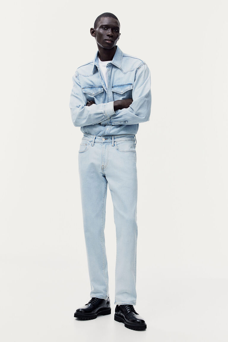 цена Прямые джинсы стандартного кроя H&M, синий
