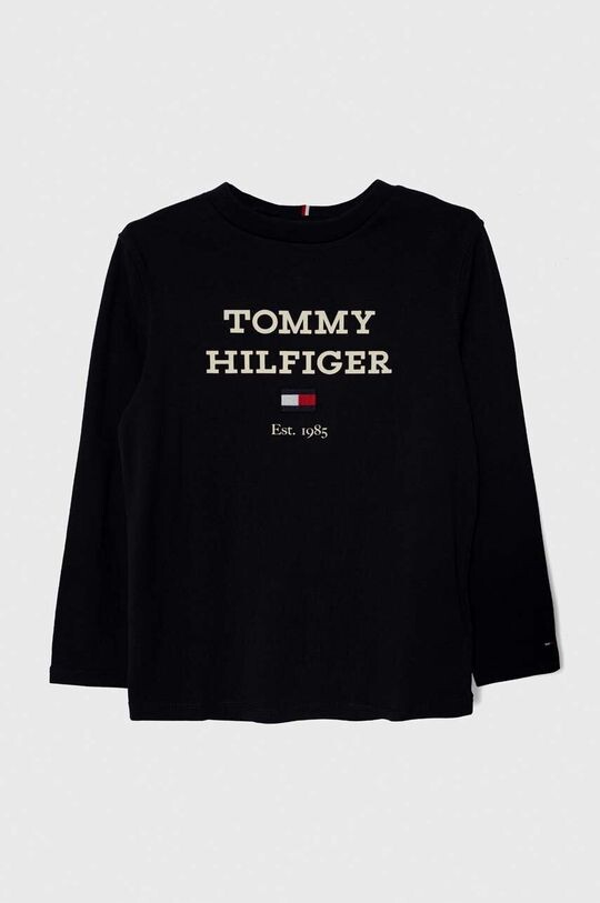 

Детская хлопковая футболка с длинными рукавами Tommy Hilfiger, темно-синий