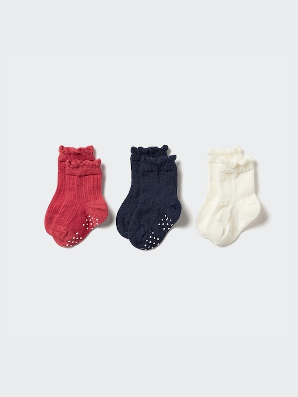 

Детские носки 3 пары Uniqlo, красный