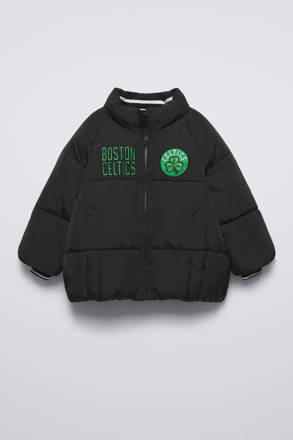 

Стеганая куртка celtics nba ZARA, черный