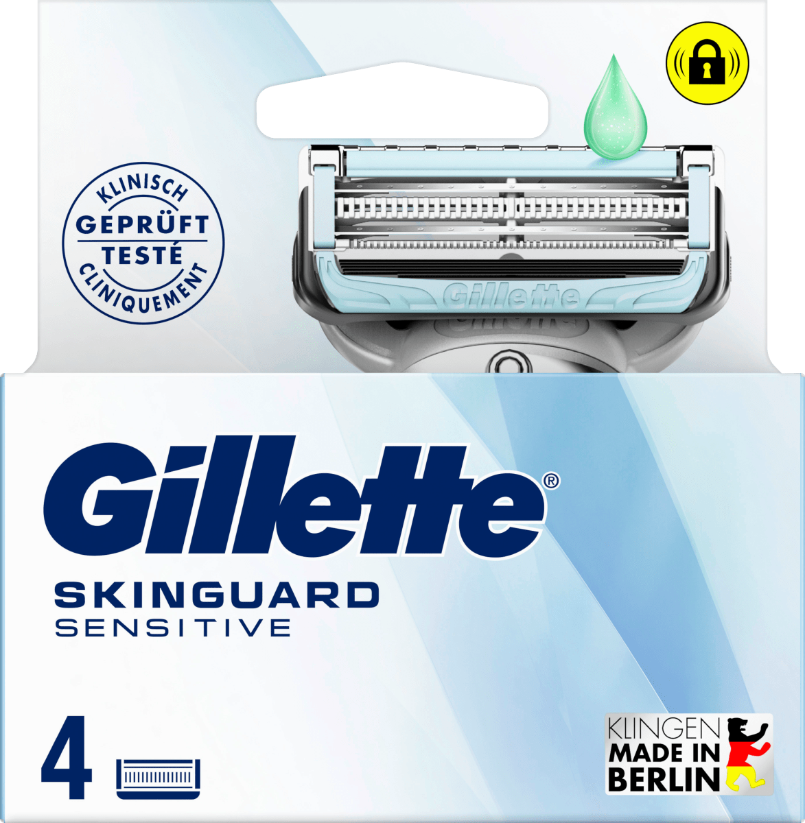 цена Лезвия для бритвы SkinGuard Sensitive 4 шт. Gillette