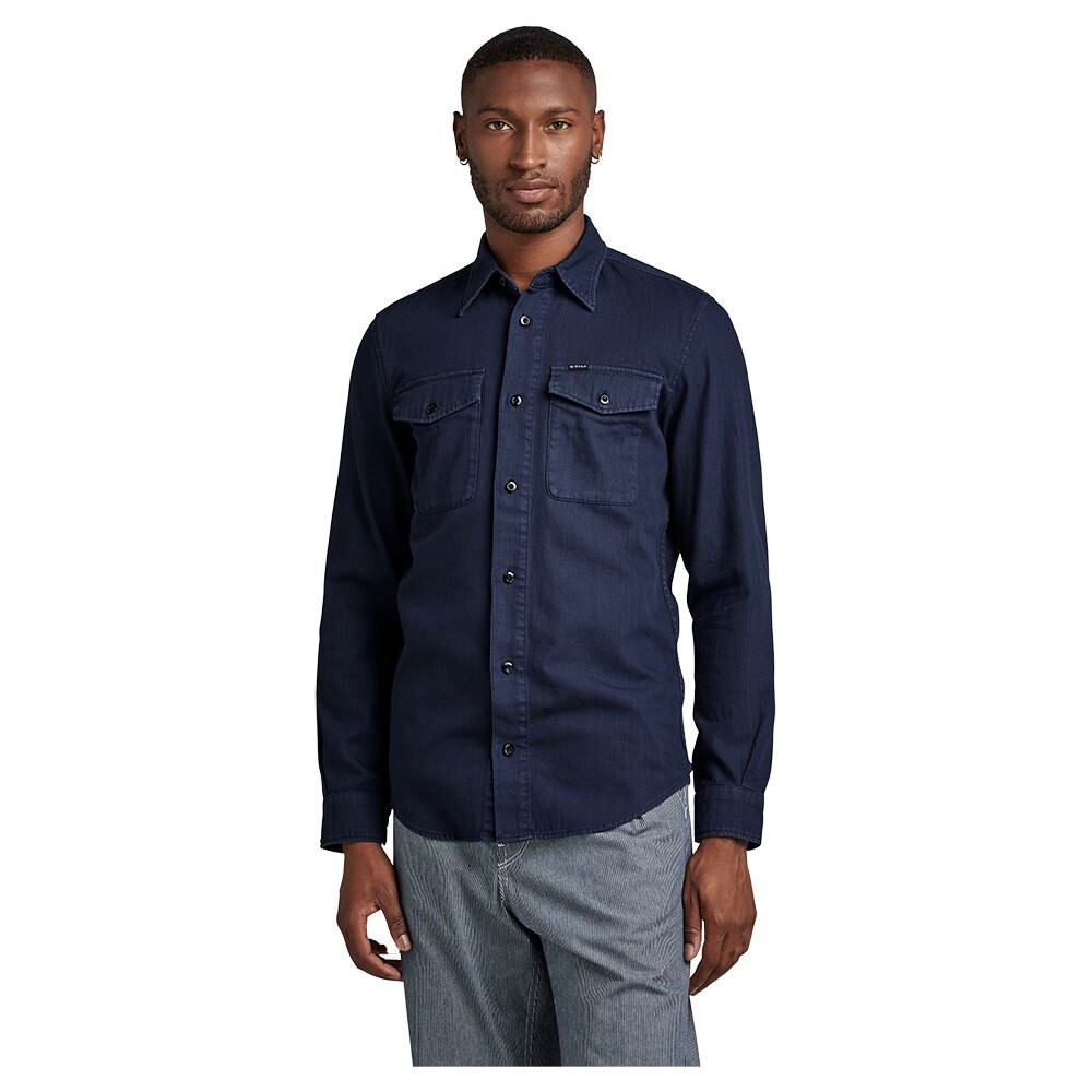 

Рубашка с длинным рукавом G-Star Marine Slim, синий