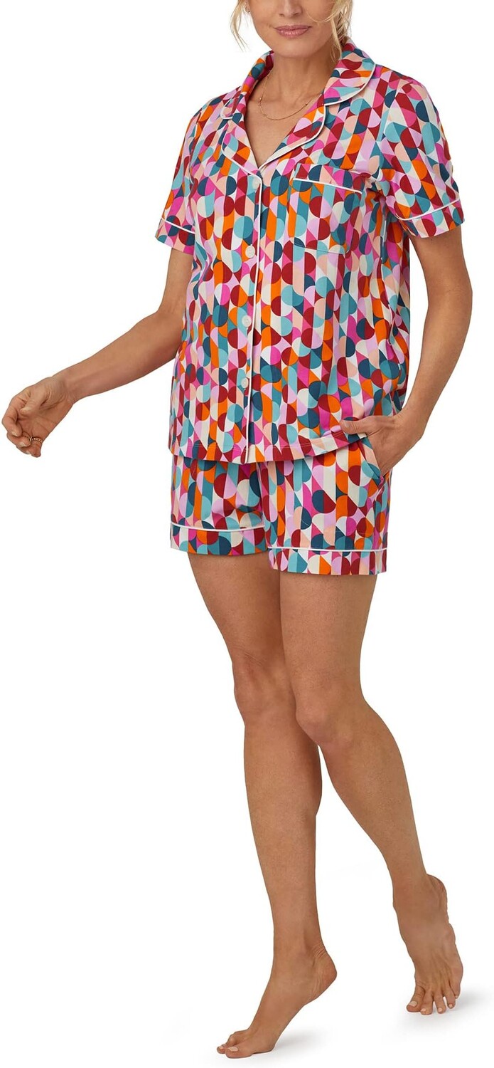 

Короткий пижамный комплект с короткими рукавами Trina Turk X Bedhead Bedhead PJs, цвет Dancing Dots