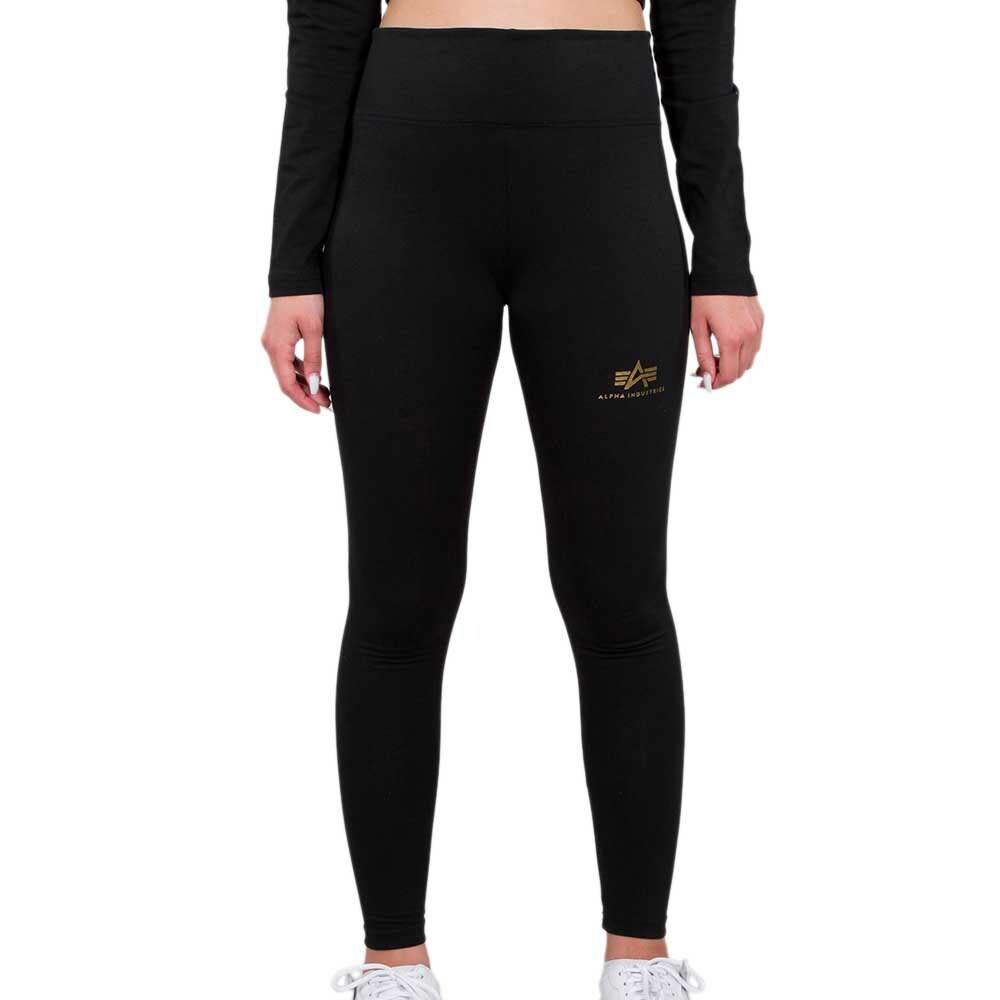 

Леггинсы Alpha Industries Basic Small Logo Foil Print, черный