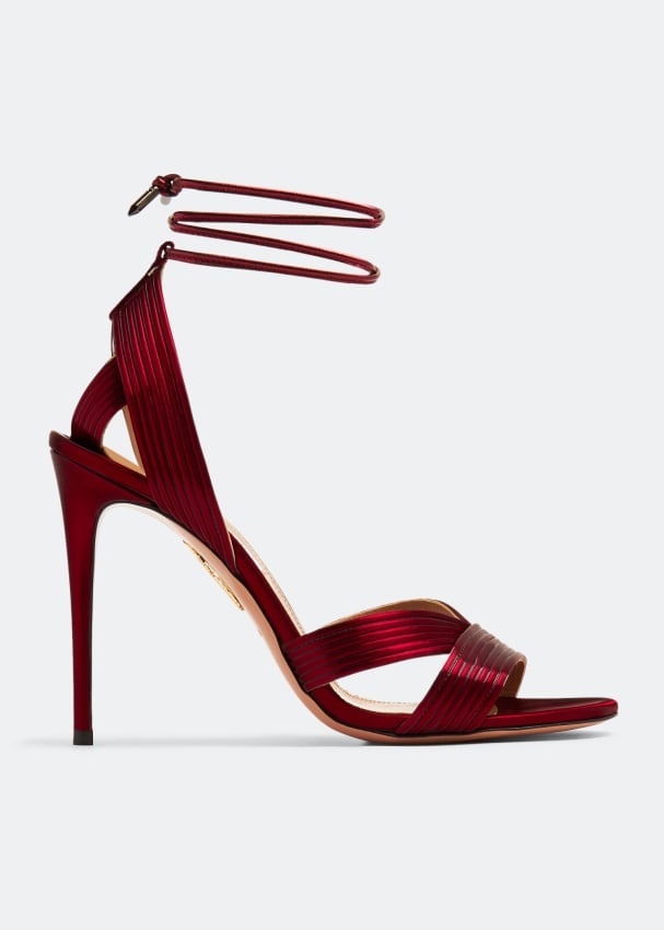 

Сандалии Aquazzura Ari Tie-Up, красный