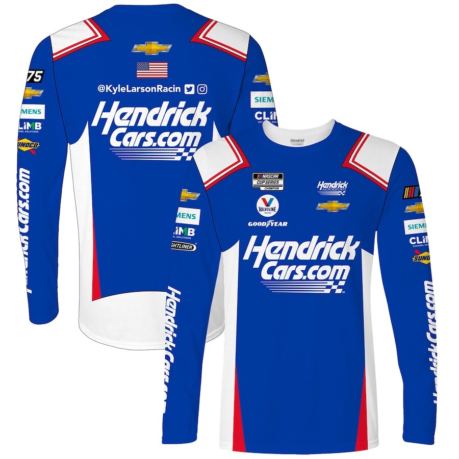 

Футболка с длинным рукавом Hendrick Motorsports Team Collection Kyle Larson, роял