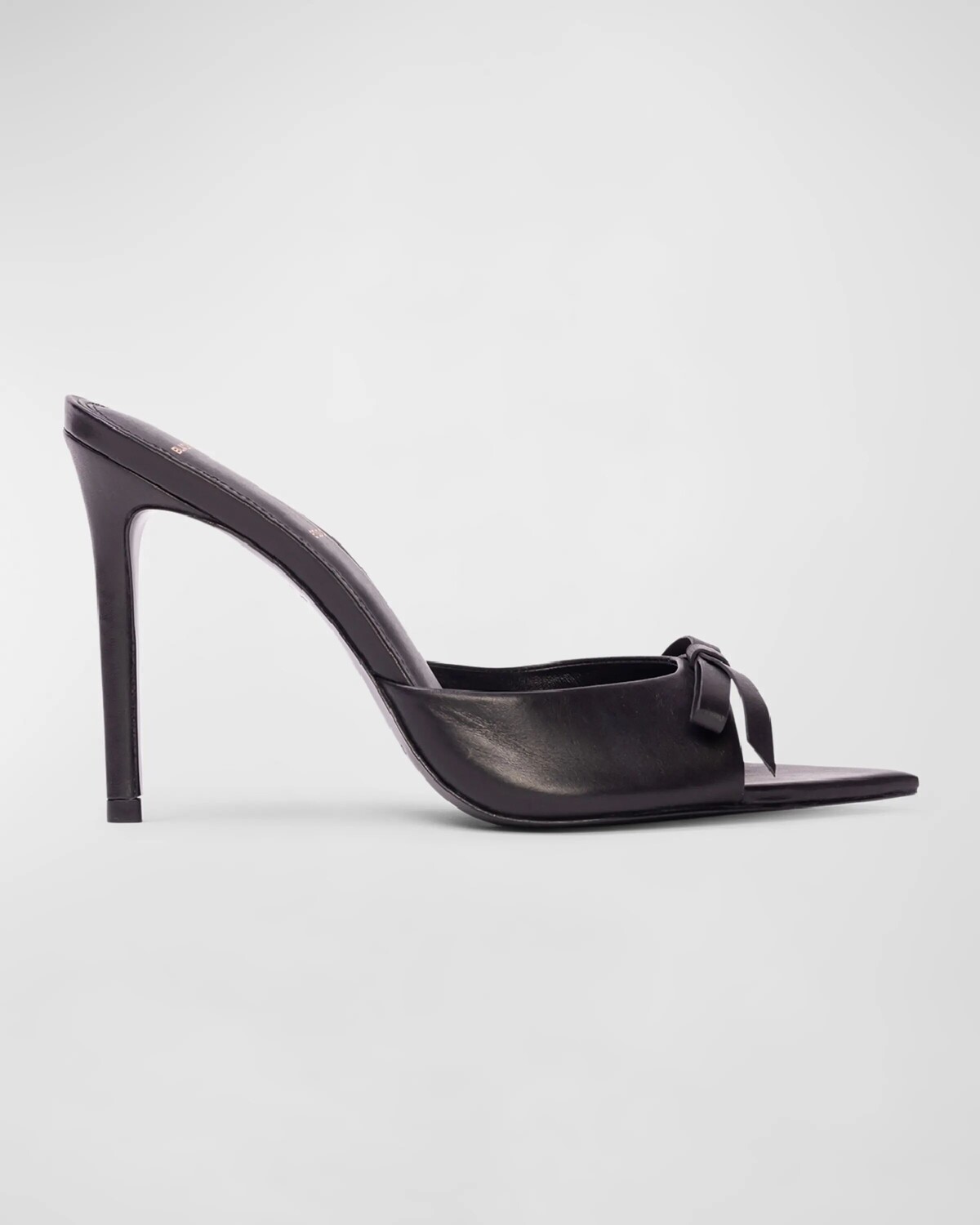 

Мюли Brea на шпильке с бантом из телячьей кожи Black Suede Studio, черный