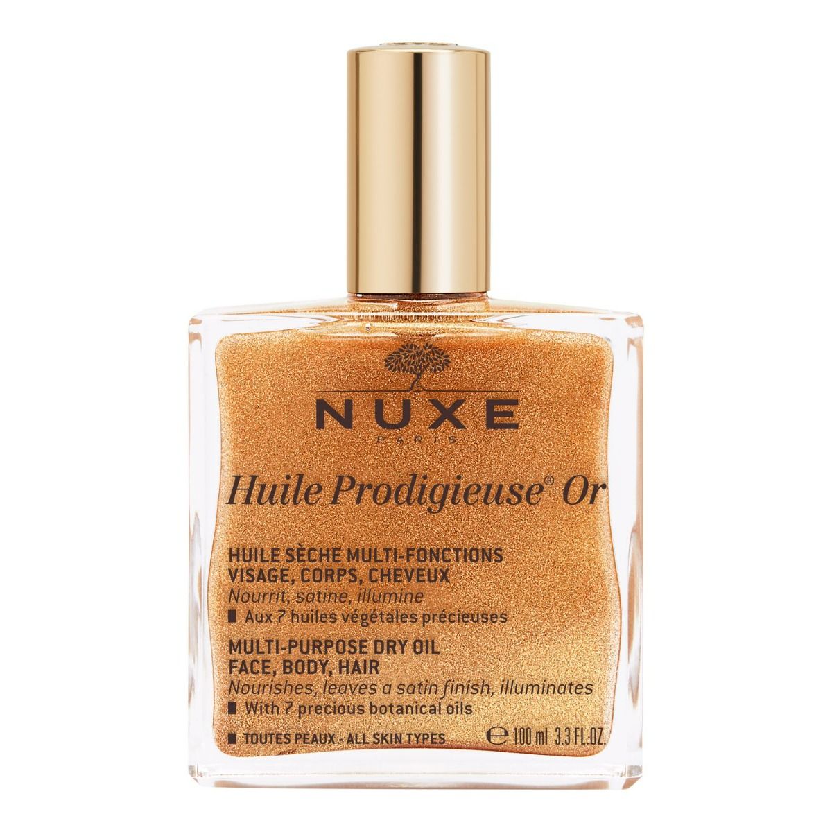 Nuxe Huile Prodigieuse Or масло для лица, тела и волос, 100 ml nuxe мерцающее сухое масло для лица тела и волос huile or 100 мл nuxe prodigieuse