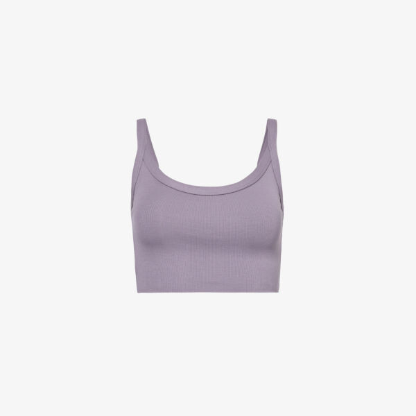 

Укороченный топ everywear из эластичного хлопка Gymshark, фиолетовый