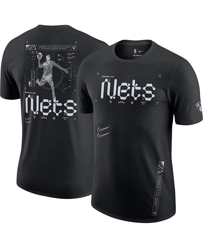 

Мужская черная футболка Brooklyn Nets Courtside Air Traffic Control Max90 Nike, черный