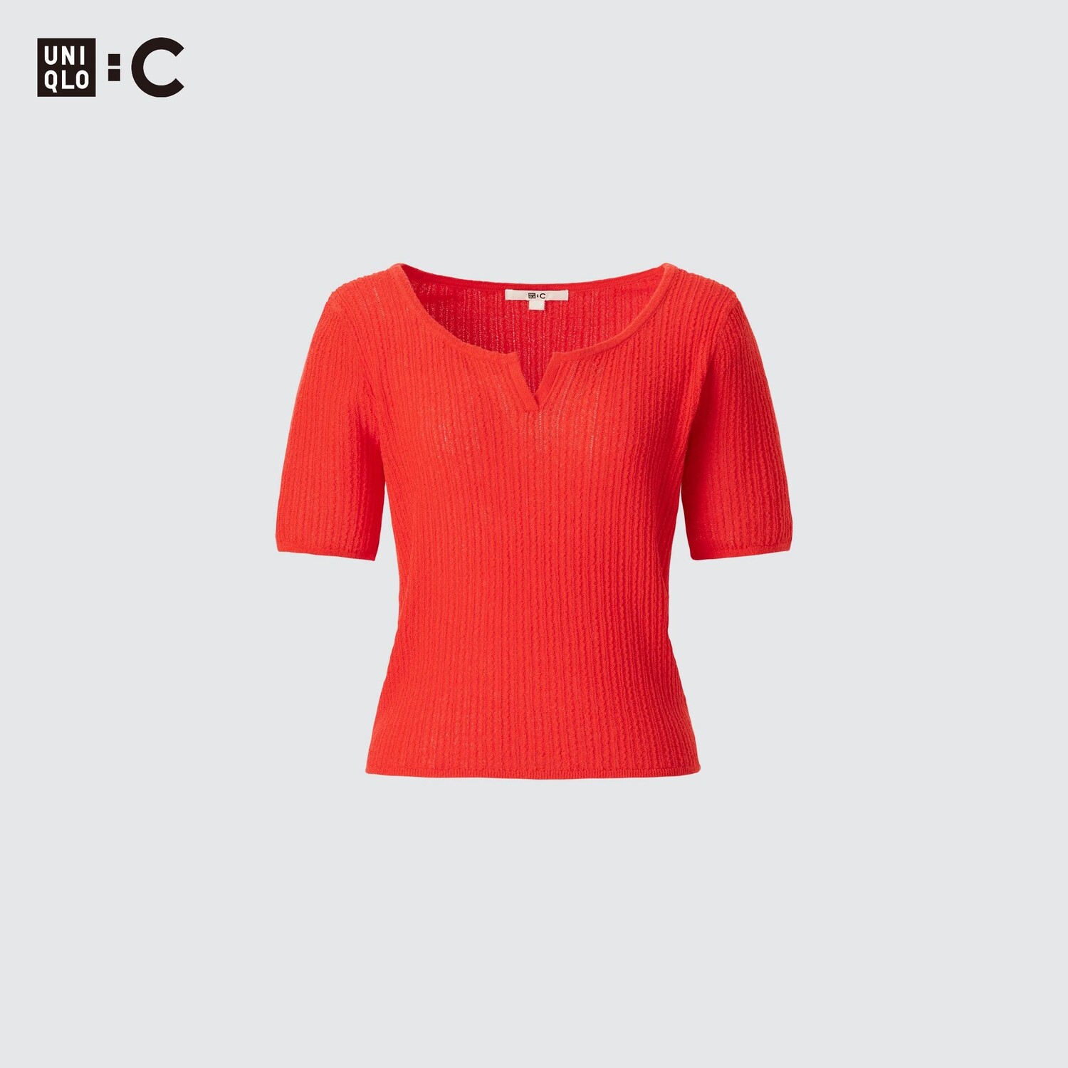

Свитер Uniqlo женский с коротким рукавом, красный