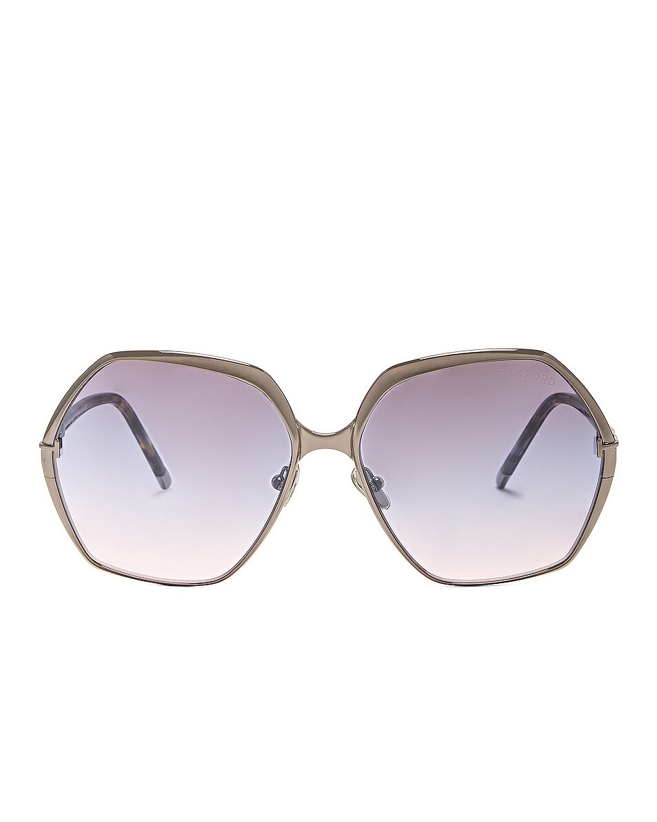 

Солнцезащитные очки Tom Ford Fonda, цвет Light Ruthenium & Gradient Blue