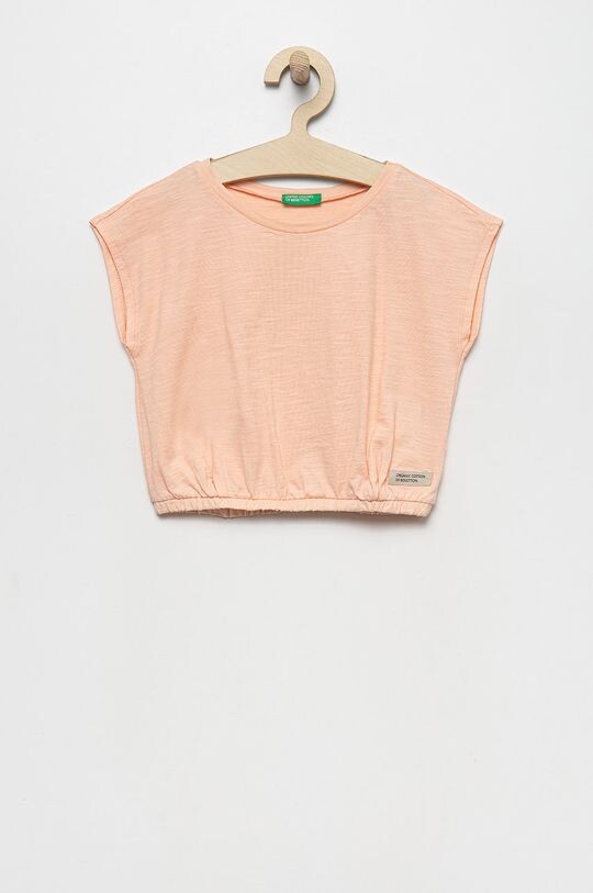 

Детская хлопковая футболка United Colors of Benetton, розовый