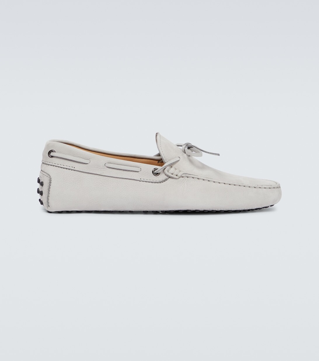 

Замшевые мокасины Gommino Tod's, серый