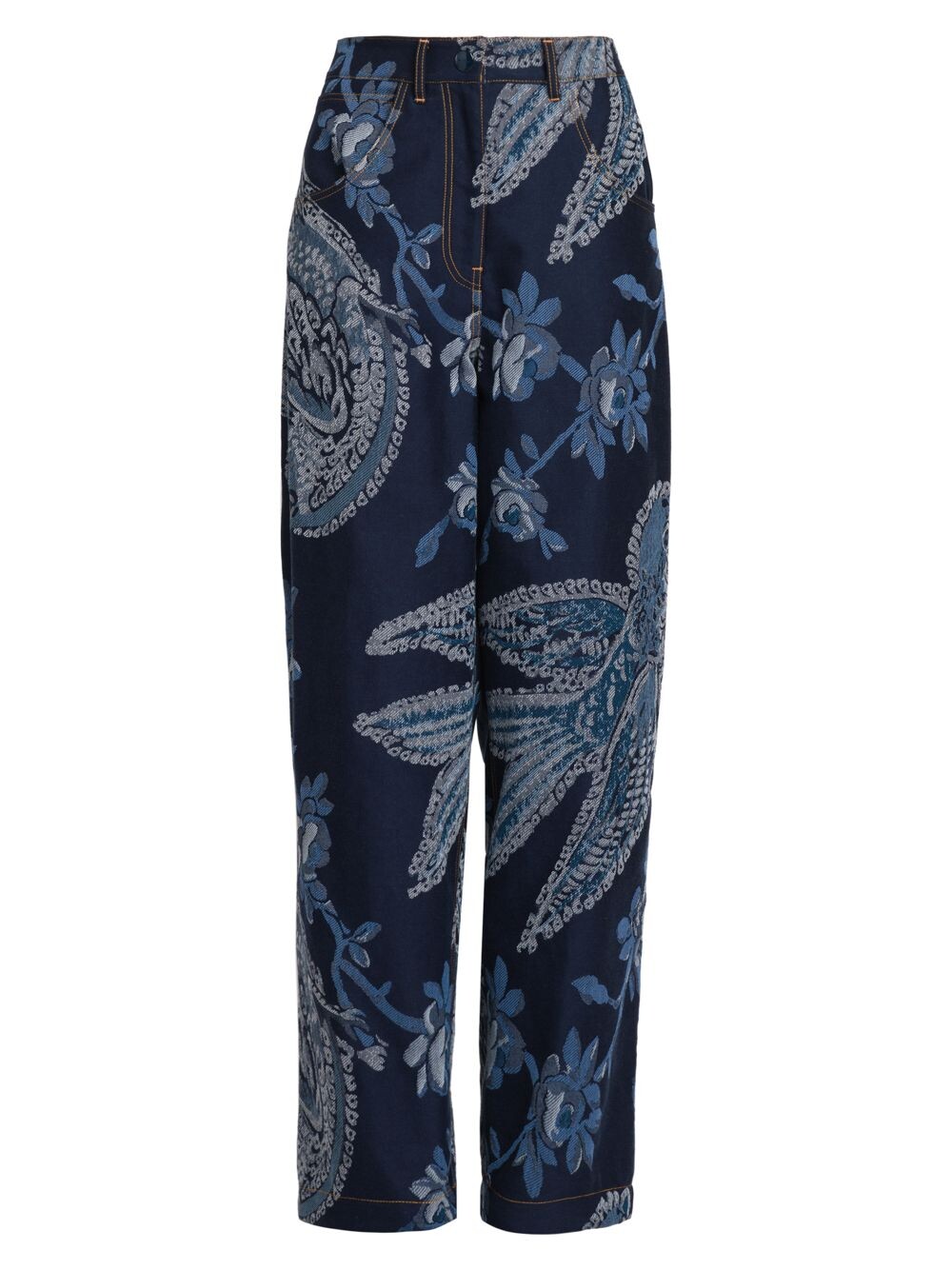 

Свободные брюки с узором пейсли Etro, нави