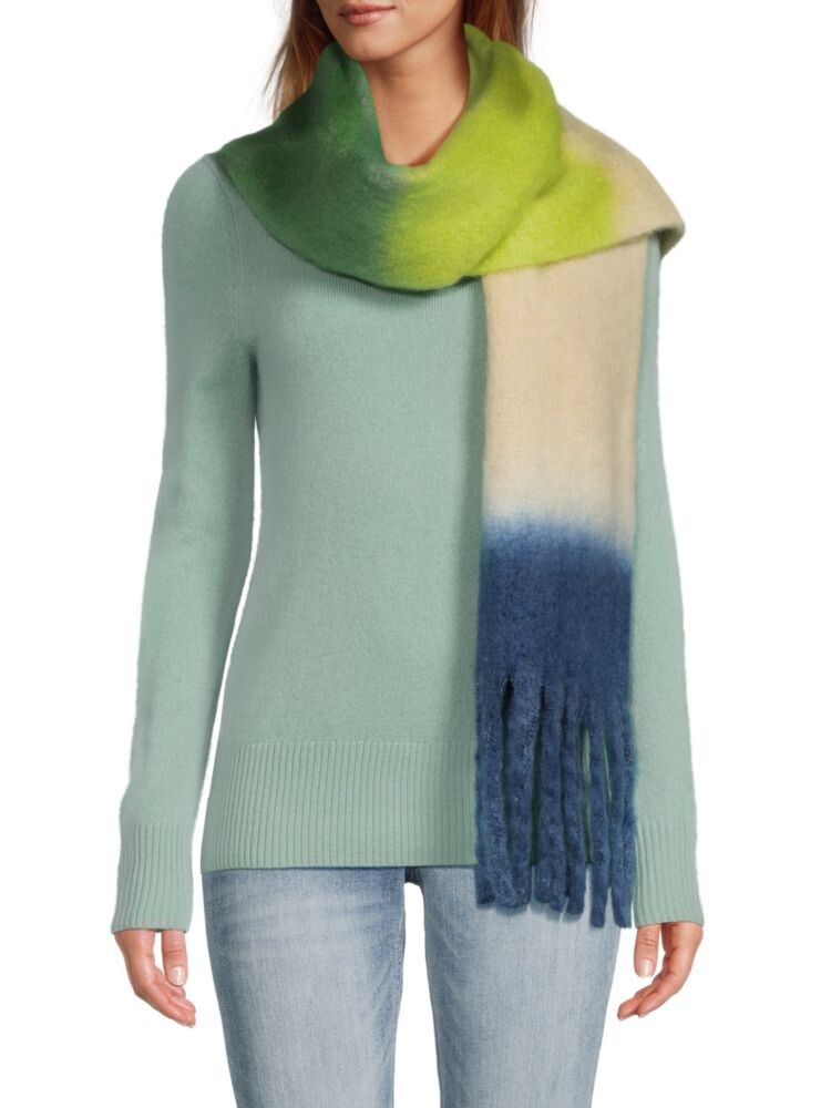 

Шарф с бахромой из аэрозольной краски Saks Fifth Avenue, цвет Cool Denim