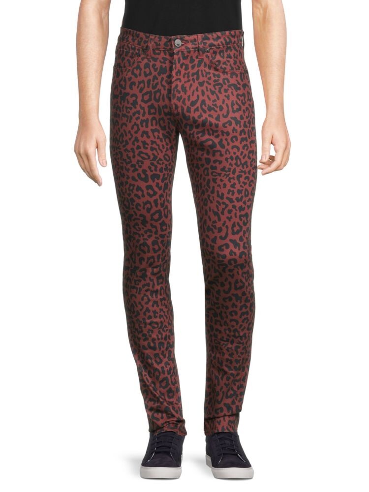 

Джинсы скинни Greyson с леопардовым принтом Monfrère, цвет Red Multicolor