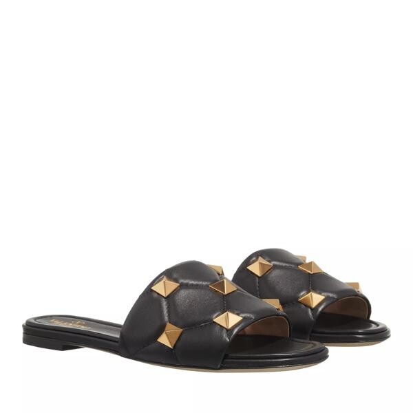 

Сандалии slide roman stud quilted Valentino Garavani, черный