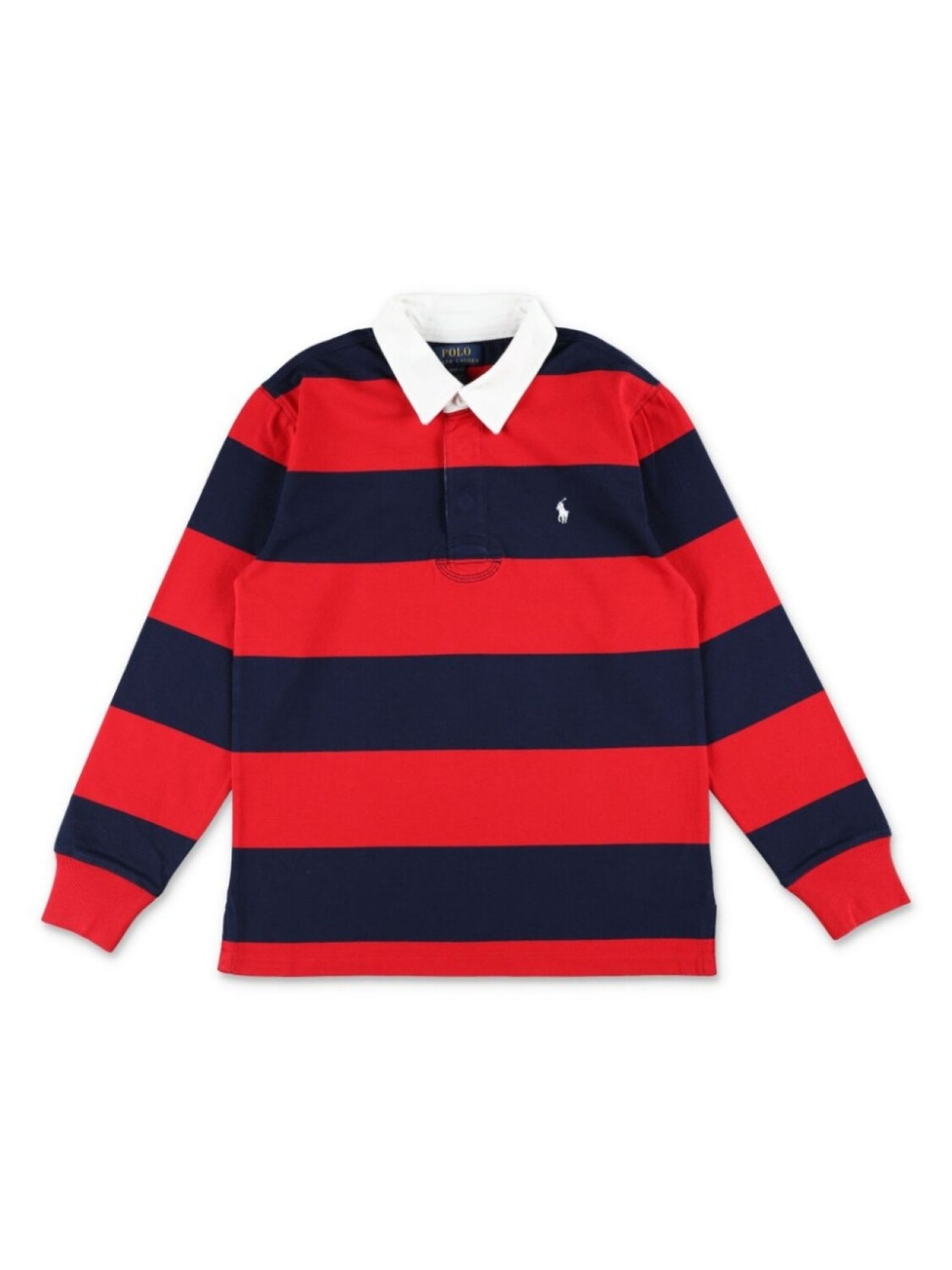 

Ralph Lauren Kids полосатая хлопковая рубашка-поло, красный