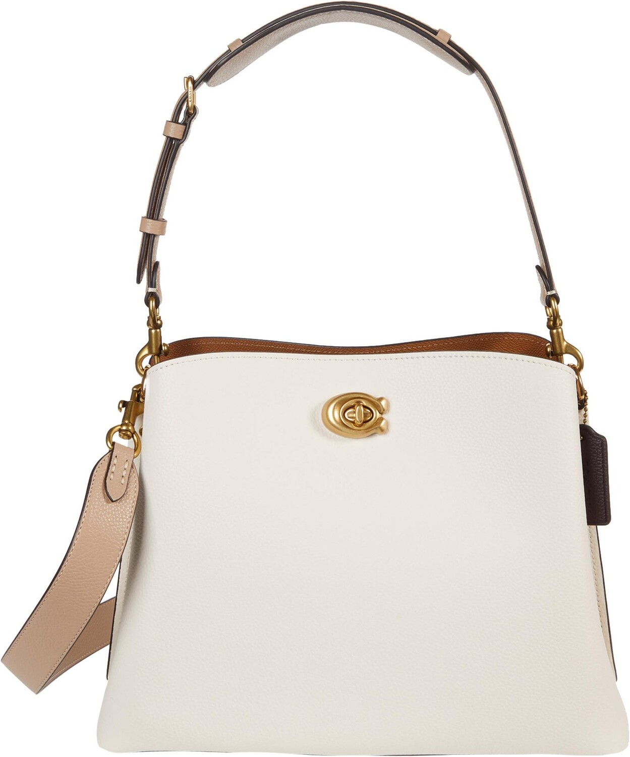 

Кожаная сумка через плечо Willow в стиле колор-блок COACH, цвет B4/Chalk Multi