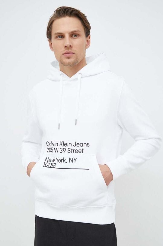 

Хлопковая толстовка Calvin Klein Jeans, белый