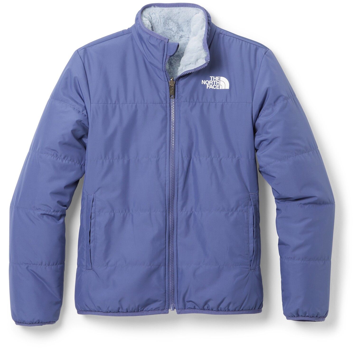 

Двусторонняя утепленная куртка Mossbud Swirl — для девочек The North Face, синий