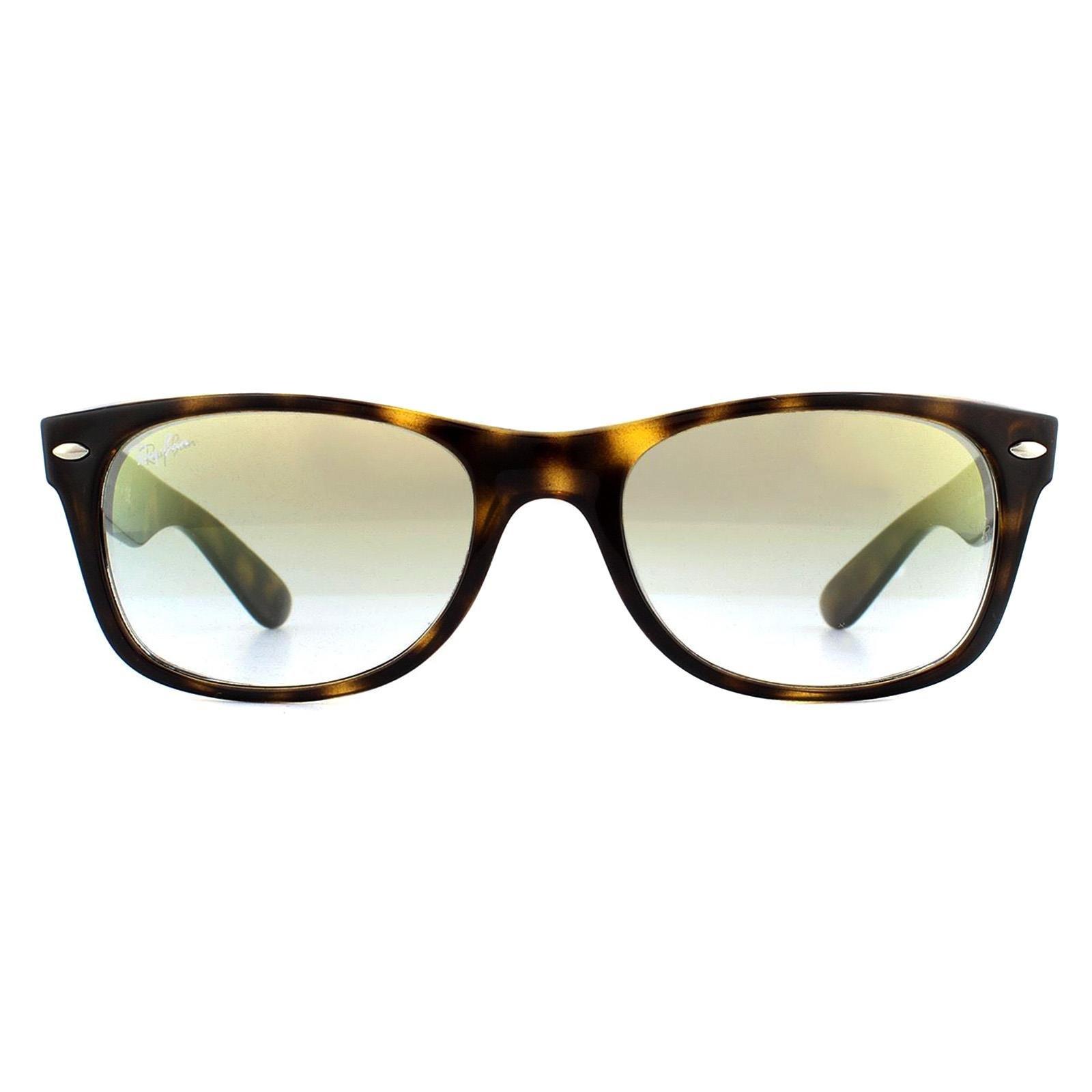 Прямоугольные черепаховые солнцезащитные очки с градиентом и золотистыми вспышками Ray-Ban, коричневый